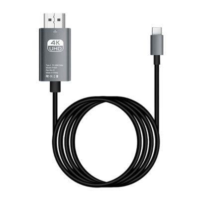 4K USB C to Cable HDTV Video Adapter Converter, Projector Display Connection | Type C to HDTV Cable, High-Speed TV Output Cord for Phone, Computer, Laptop, and Entertainment Devices