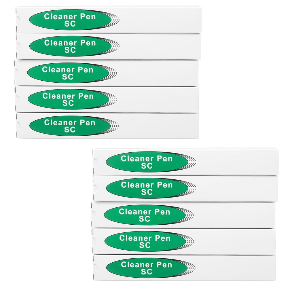 10-Pack Fiber Optic Cleaning Pens for 2.5mm SC/FC/ST Connectors, Fiber Optic Cleaner Tools for End Face and Optical Connectors, 800+ Uses per Pen