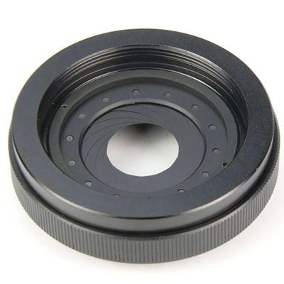 1pc Adjustable Aperture 1.5-26mm Iris Diaphragm M30 to M37 Camera Lens Module with UV Filter 37mm DIY Retrofit Adapter Ring(Iris)