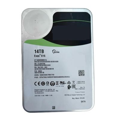 MNEXQML 1Pcs 14TB 256MB 7200RPM 3.5" Enterprise Hard Drive SATA for Exos X16 Series ST14000NM001G