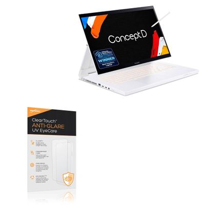 BoxWave Screen Protector Compatible With Acer ConceptD 7 Ezel (CC715-71) - ClearTouch Anti-Glare Anti-UV EyeCare (2-Pack), Filters out Harmful Blue Light Reduce Fatigue