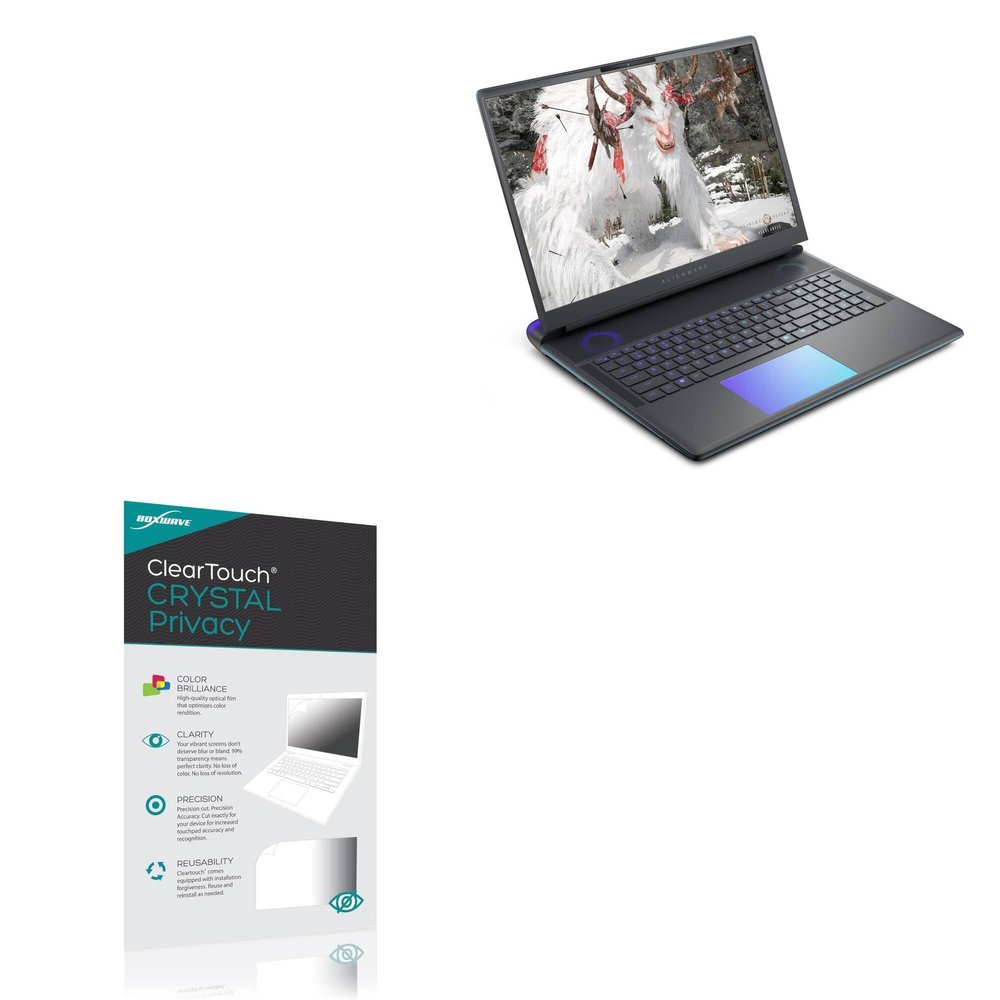 BoxWave Screen Protector Compatible with Alienware 18 Area-51 Gaming Laptop Model: AA18250 (18 in) - ClearTouch Crystal Privacy (2-Pack), Privacy Screen Protector Flexible Film Clear