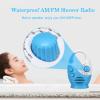 ASHATA AM FM Shower Radio Built in Speaker, Adjustable Volume, Portable Hanging Bathroom Radio with Rotating Knob for Easy Tuning view 3
