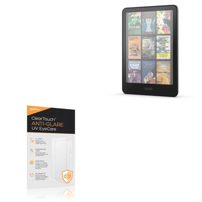 BoxWave Screen Protector Compatible With Amazon Kindle Colorsoft - ClearTouch Anti-Glare Anti-UV EyeCare (2-Pack), Filters out Harmful Blue Light Reduce Fatigue
