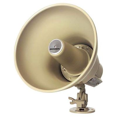 SPT15A Re-Entrant Horn Loudspeaker for 25V and 70V Amplifiers, 15W, Textured Mocha Enamel Finish
