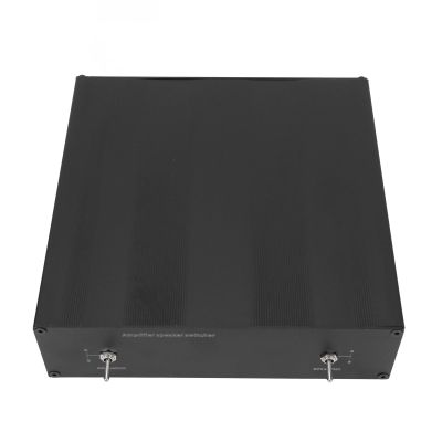 DirectNine Basics Two Out Speaker Selector, Amplifier Switcher, Manual 2 in 2 Out Distribution Box with Gold Plated 4mm Banana Jacks