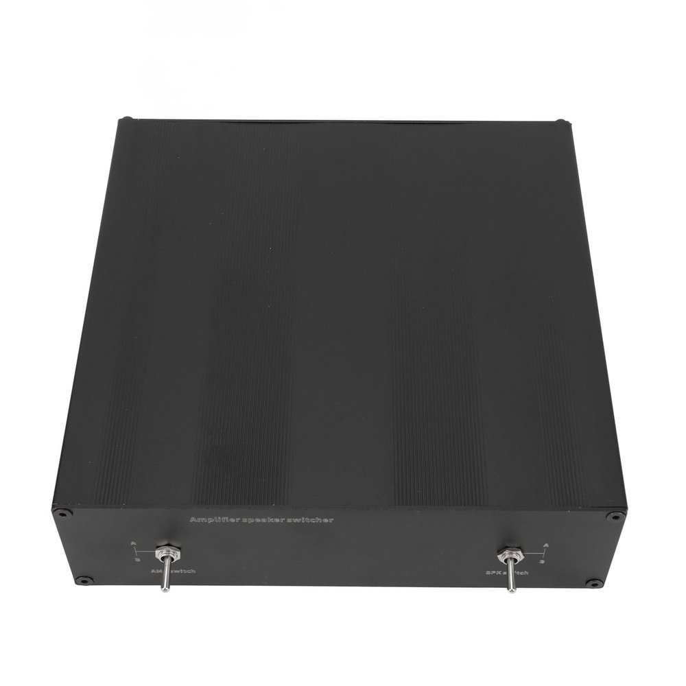 DirectNine Basics Two Out Speaker Selector, Amplifier Switcher, Manual 2 in 2 Out Distribution Box with Gold Plated 4mm Banana Jacks