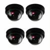Fake Security Cameras 4 Pack, Dummy CCTV Dome with Flashing Red LED view 1