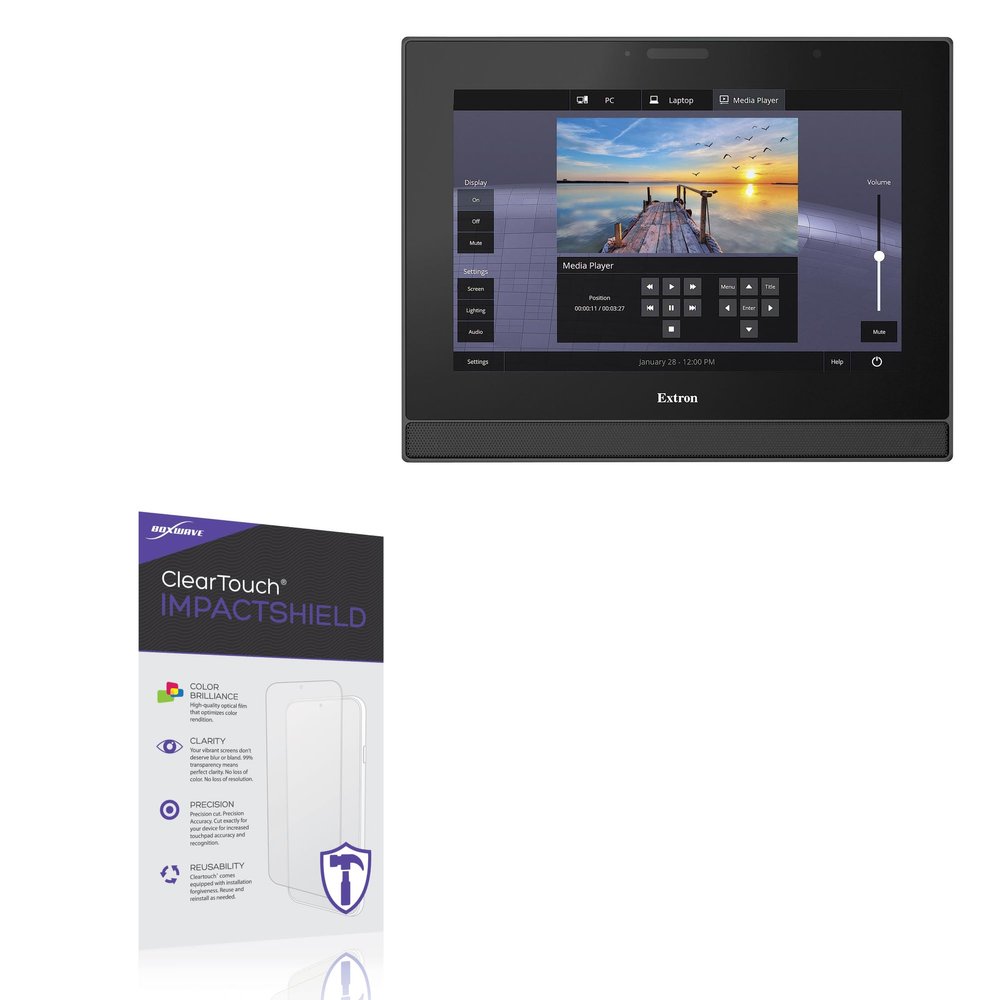 BoxWave Screen Protector Compatible with Extron TLP Pro 1225MG (12 in) - ClearTouch ImpactShield (2-Pack), Impenetrable Screen Protector Flexible Film