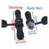 10pc QL16 Pannel Mounted 5P Aviation Plug Connector GX16 QL16 Plastic M16 Models Male/Female Socket view 3