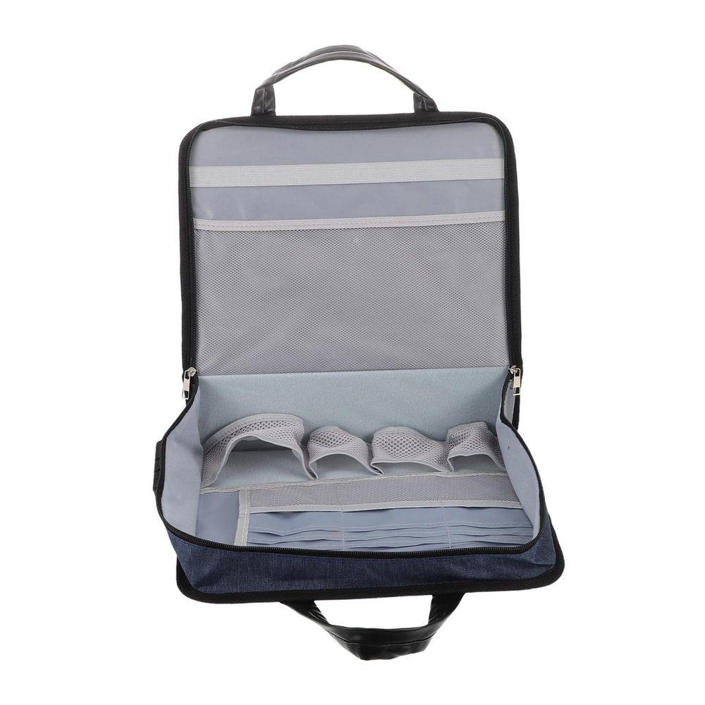AKOOSY Portable Oxford File Organizer with Handle Secure Combination Lock for Business Meetings and Travel Professional Laptop Briefcase for Men
