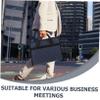 AKOOSY Portable Oxford File Organizer with Handle Secure Combination Lock for Business Meetings and Travel Professional Laptop Briefcase for Men view 3
