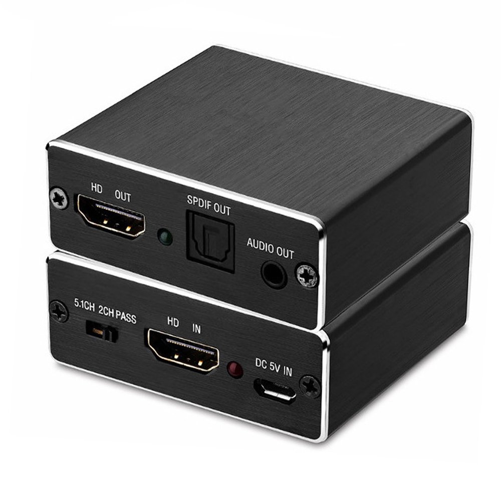 LICAEVEY 4K HDMI Audio Extractor Splitter to Optical 3.5mm AUX Audio Adapter Splitter Converter Support HDCP Digital DTS 5.1 PCM 2.1CH Pass