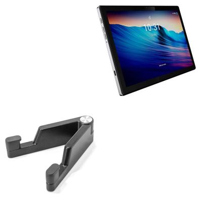 BoxWave Stand and Mount Compatible with BYYBUO SmartPad T10 Pro Tablet (10.1") - Desktop Aluminum SoloStand, Adjustable Hands-Free Portable with Rubber Feet - Jet Black