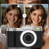 4K Digital Camera for Photography 64MP Vlogging Camera for YouTube with Flip Screen Point and Shoot Camera for Teens with Built-in LED Selfie Light Compact Camera for Beginners with Batteries view 4
