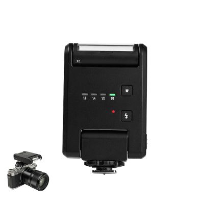 Wisoqu Flash Standard Hot Shoe Flash, 4 Output Levels 105 Rotation Recording, High Performance Camera Flash, 5600K Color Temperature for A7 A6400 A6500 A6300 A6000 (Black)