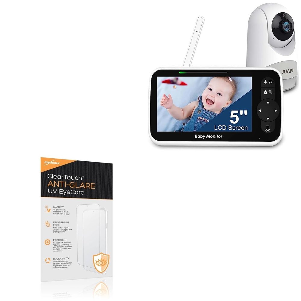 BoxWave Screen Protector Compatible With Juan JA2216 Baby Monitor (5 in) - ClearTouch Anti-Glare Anti-UV EyeCare (2-Pack), Filters out Harmful Blue Light Reduce Fatigue