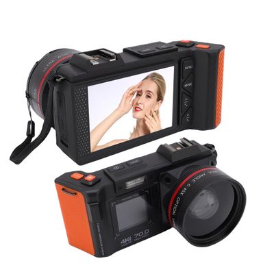 LICAEVEY 4K Digital Camera for Photography, FHD Autofocus 70MP Dual Screen 50X Zoom F1.8 Aperture DSLR Camera with Flash for Content Creators (Black)