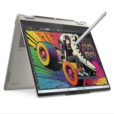 Lenovo Yoga 7 2-in-1 2025 Copilot+ PC with 14 OLED HDR 500 True Black 100% DCI-P3 Touchscreen, AMD Ryzen AI 7 350 Processor, 16GB LPDDR5X-7500MT/s Memory, 1TB SSD, Wi-Fi 7, Yoga Pen, and Win11 Pro
