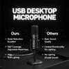 Desktop Microphone - Noise Reduction RGB USB Mic with 360 Degree Recording for Office Meetings and Streaming view 4