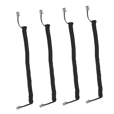 Angoily 4Pcs Stretchable Spiral Wire for Telephones Tangle Resistant Material Compatibility