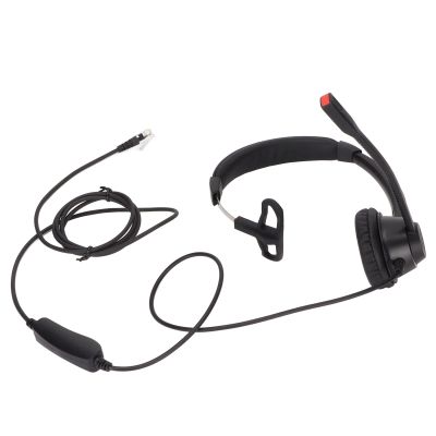 NUMNBE Telephone Headset - HD Noise Reduction Microphone Mute for Clear Conversations in Call Center (Black)