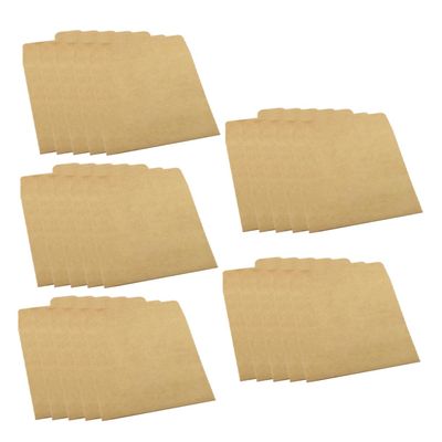 Healifty 25Pcs Kraft CD Bags and Lightweight Household CD Covers Multi Function Sealing CD Envelopes for Secure Storage for Music and Film Protection