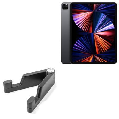 BoxWave Stand and Mount Compatible with Apple iPad Pro 12.9" (6th Gen 2022) - Desktop Aluminum SoloStand, Adjustable Hands-Free Portable with Rubber Feet - Jet Black