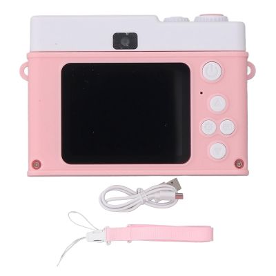1080P 48MP Digital Camera with 8X Zoom, Anti Shake, MP3 Player, Games, Fill Light, 2.0 Inch TFT Screen for Travel and Everyday Use (Rosy)