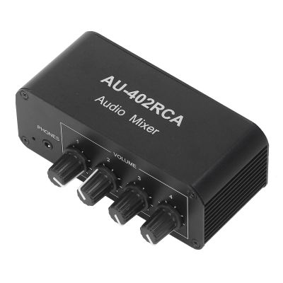 Aramox 4 Way Sound Channel Splitter Stereo Switch Box for Multiple Audio Devices, No Noise