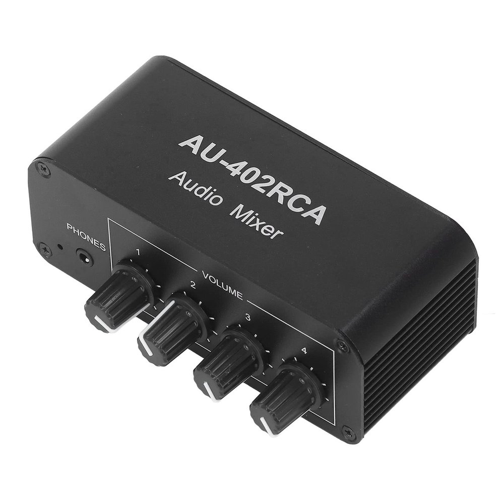 Aramox 4 Way Sound Channel Splitter Stereo Switch Box for Multiple Audio Devices, No Noise
