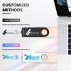 16GB 25PCS Custom Personalized USB 2.0 Flash Drive, Bulk Customize Thumb Drives, Engraved Memory Sticks, Printed/Engraved Your Logo & Text on Double-Sided for School/Company view 3