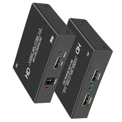 4K@60Hz hdmi Splitter 1 in 2 Out 4:4:4, 18 Gbps, 2 Port Powered hdmi 2.0 splitters for Dual Monitors, 1x2 hdmi Splitter Mirror/Copy Screen only (Not Extend) for Office,PS5,Xbox,HDTV