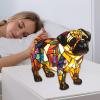 Dog Lamp Cute Resin Puppy Night Light, Soft Glow Pet Lamp Decor | Warm Light Bedside Table Lamp, Dog-Themed Room Lighting for Dorm, Kids Room, Teen Bedroom, and Everyday Cozy Night Ambience view 4