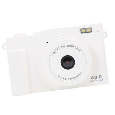 Bewinner 1080P Digital Camera for Photography, WiFi 48MP Vlogging Camera with LED Flash, 15x Digital Zoom Autofocus Compact Travel Cameras for Beginner (White)