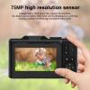 YUEHISY 5K Digital Camera, HD 75MP Autofocus Retro Mirrorless Camera with 18X Digital Zoom, 3 Inch 180 Flip Screen, Anti Shake, for Travel Photography (Black) view 2