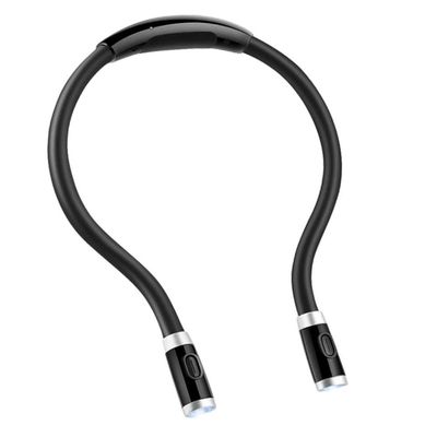 Rechargeable USB Book Reading Lamp with Eye Protection in Black Blue Color Lights Compatible with Most Books(Black)
