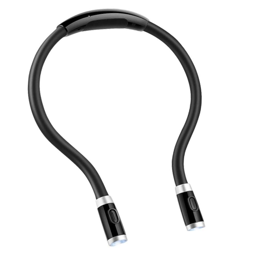 Rechargeable USB Book Reading Lamp with Eye Protection in Black Blue Color Lights Compatible with Most Books(Black)