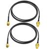 Yuslao WiFi Antenna Extension Cable 3ft RP-SMA Male to RP-SMA Female RG174 Coaxial Cable (2-Pack) for Desktop PC Wireless Mini PCI Express PCIE Network Card WiFi Router USB Adapter IP Security Camera view 1