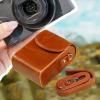 BaotyJie Camera Sling Bag Camera Case, Practical Small PU Leather Lightweight Waterproof Profession Carrying Crossbody Case, Brown view 2