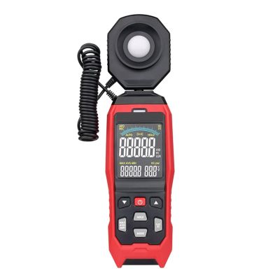 Light Meters, Digital Photometers Colorful Screen with Temperature Sensor USB Connection Light Luxury Meters Lux Meter(632A)