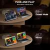 memzuoix 15.6" FHD 1080P Portable MonitorSecond External100% sRGBUSB-C+HDMI for PS5/SwitchVESA MountBuilt-in Speakers | Grey view 3