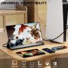 memzuoix 15.6" FHD 1080P Portable MonitorSecond External100% sRGBUSB-C+HDMI for PS5/SwitchVESA MountBuilt-in Speakers | Grey view 4