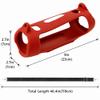 Geekria Silicone Speaker Case Cover Compatible with JBL Charge 6, Protective Soft Skin, Replacement Portable Speakers Travel Carrying Sleeve with Shoulder Strap (Red) view 2