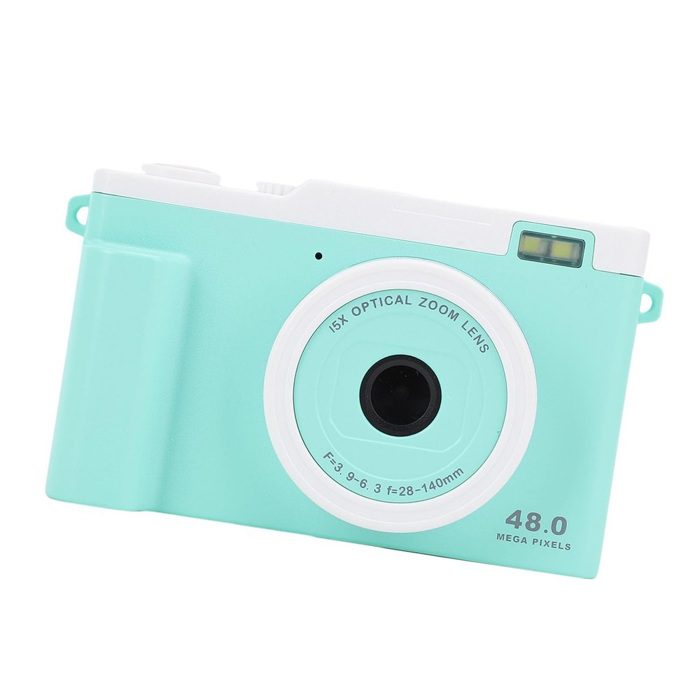 Bewinner 1080P Digital Camera for Photography, WiFi 48MP Vlogging Camera with LED Flash, 15x Digital Zoom Autofocus Compact Travel Cameras for Beginner (Green)