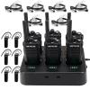 Retevis RB37 Bluetooth Walkie Talkies,Bluetooth Two Way Radio Earpiece,Acoustic Tube Headset,Flashlight,2000 mAh&120h Standby,Six Way Charger,9-Level VOX&Squelch,for Security Hospital Retail(6Pack) view 1