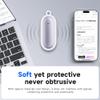 Tedubax Silicone Case for PLAUD NotePin AI Voice Recorder Accessories and Lanyard - White view 2