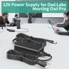 12V Charger for Owl Labs Meeting Owl Pro MTW100 MTW200 MTW300 HD Smart Video Conference Camera ADS-40SI-12-2 12036E ADS40SI122 12036E Replacement Power Supply Cord view 2