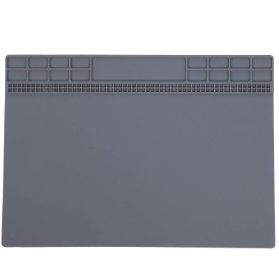 Silicone Heat Repair MAT Computer Phone Solder Station Tools for Maintenance Workbench (Gray)