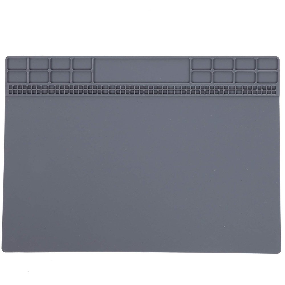 Silicone Heat Repair MAT Computer Phone Solder Station Tools for Maintenance Workbench (Gray)
